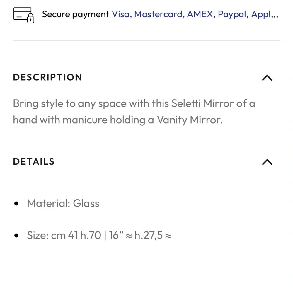 Authentic Seletti Large Vanity Mirror
